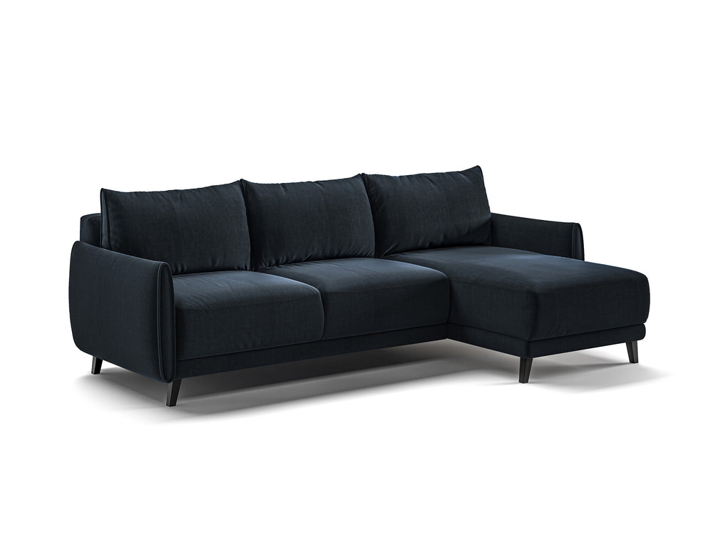 Luonto Dolphin studio - Dolphin Sectional-Chaise-DX Glamour-13 133-20 Black Closed Angle