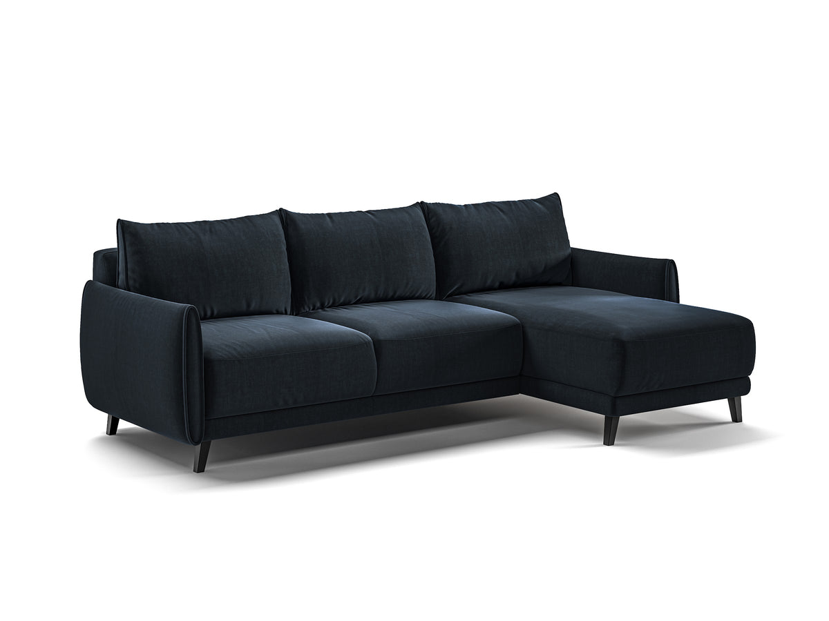 Luonto Dolphin studio - Dolphin Sectional-Chaise-DX Glamour-13 133-20 Black Closed Angle