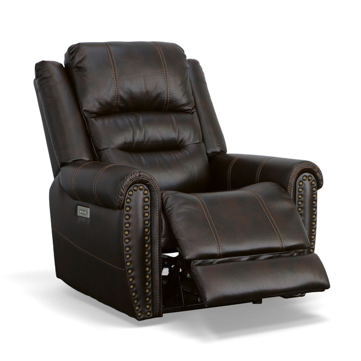 Oscar Fabric Power Recliner with Power Headrest in Molasses