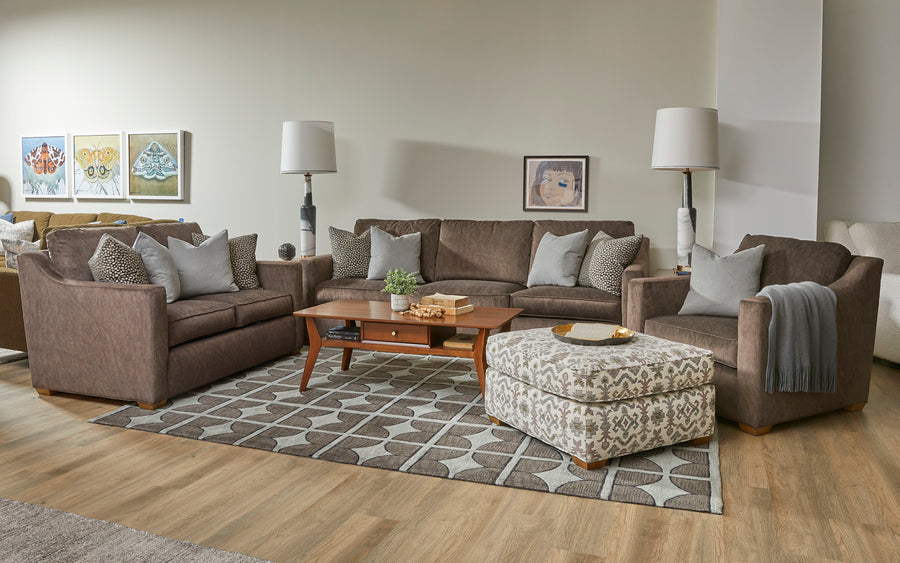 Flexsteel 7050-32 Milo  Sofa  Dark Brown