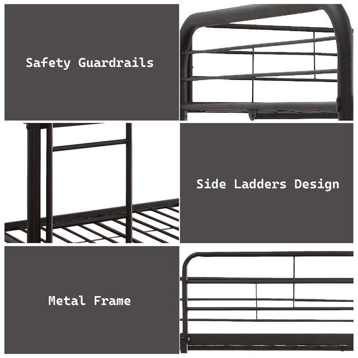 Cairo - Triple Full Bunk Bed - Sandy Black