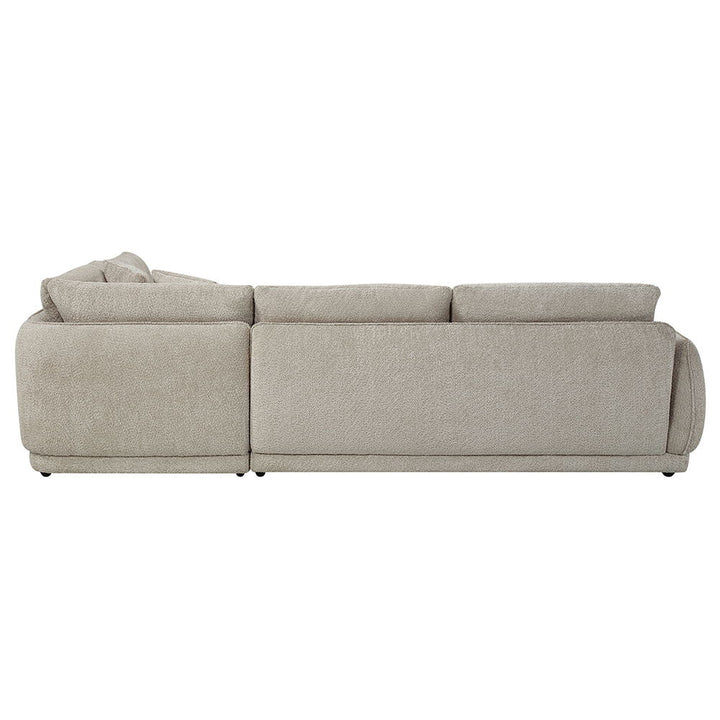 Jonina - Sectional Sofa With 4 Pillows - Beige Chenille
