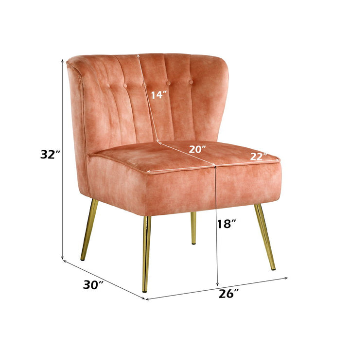 Sambell - Accent Chair - Burnt Orange Velvet