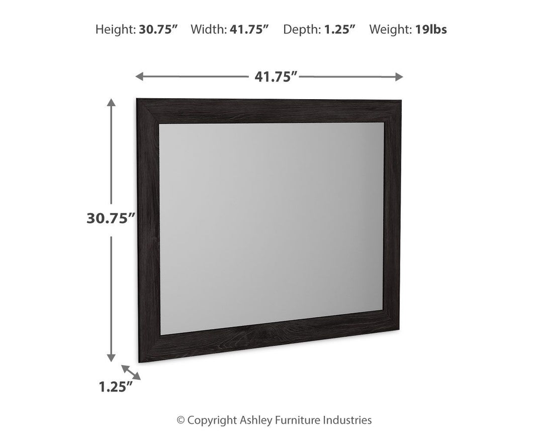 Belachime - Bedroom Mirror - Charcoal
