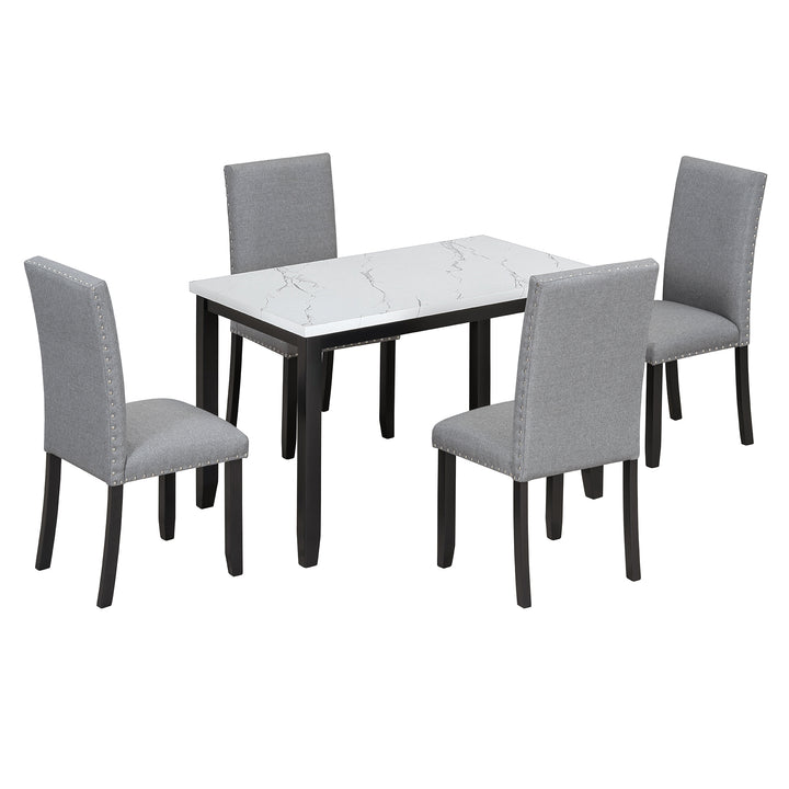 5-piece-modern-marble-dining-table-set-with-upholstered-chairs-white-light-gray-black