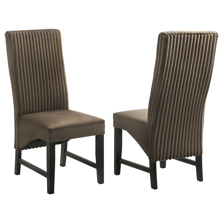 Coaster Furniture Barrand - Upholstered Dining Side Chair  - Chocolate