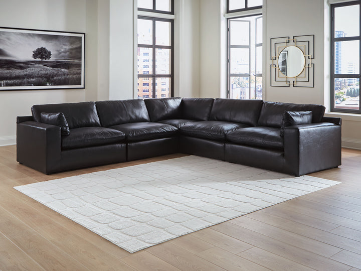 Emilia - 5-Piece Sectional - Black by Ashley Furniture product image