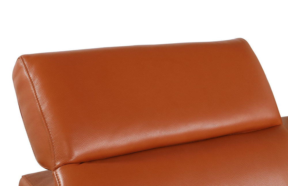 DivanItalia 1126 Top Grain Italian Leather Power Reclining Chair with Power Headrests - Camel