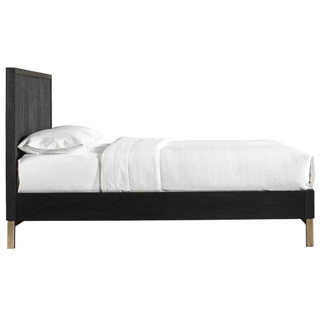 Modus Furniture 8Zu5P5 Kentfield Solid Wood Platform Bed In Black Drifted Oak