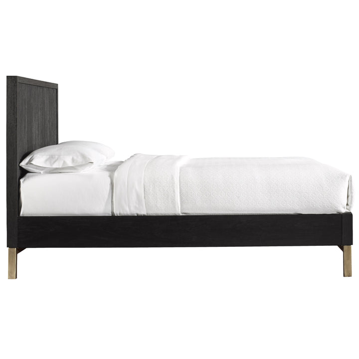 Modus Furniture 8Zu5P4 Kentfield Solid Wood Platform Bed In Black Drifted Oak