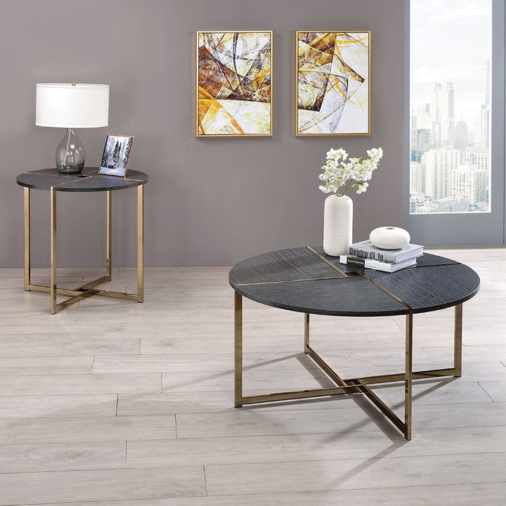 Bromia - End Table - Black & Champagne