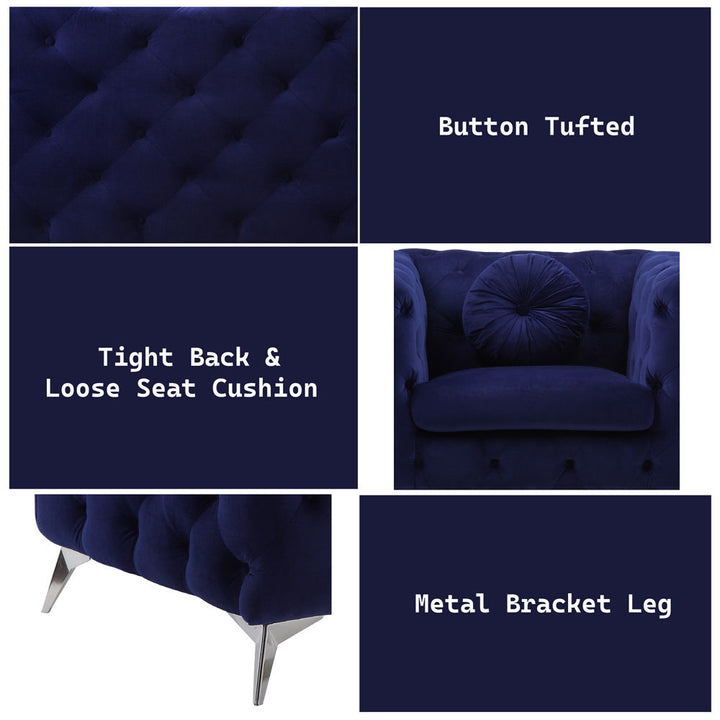Atronia - Chair - Blue Velvet
