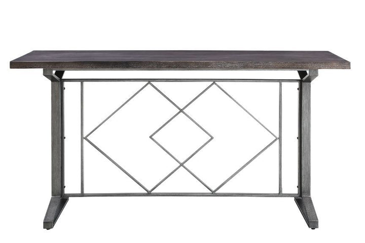 Evangeline - Counter Height Table - Salvaged Brown & Black