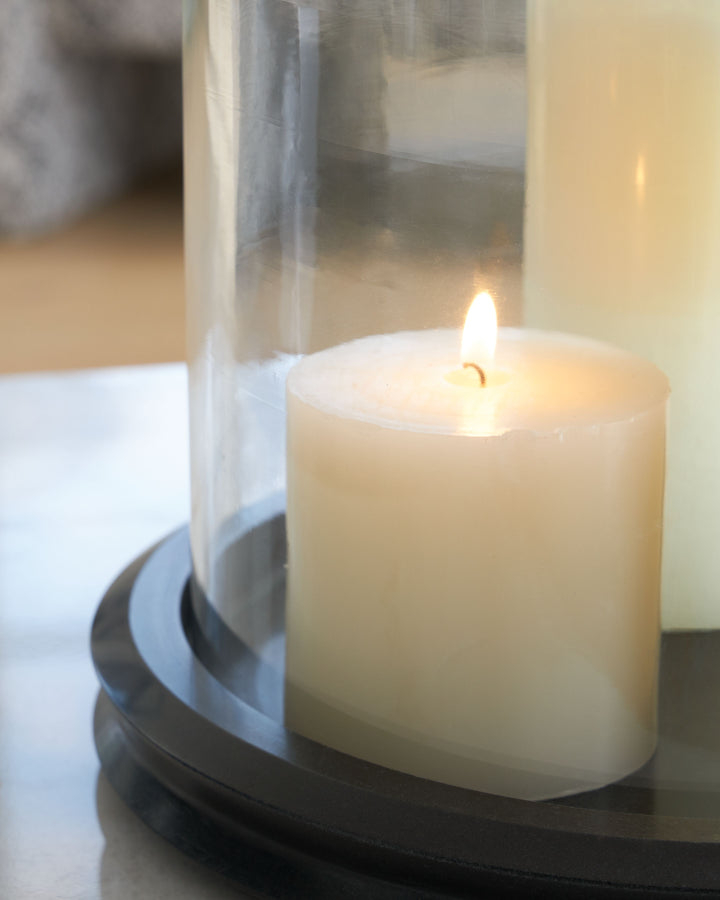 Saskia - Candle Holder - Clear / Black by Ashley Furniture product image