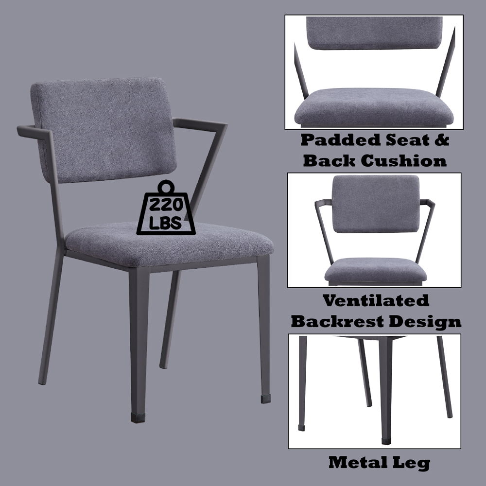 Cargo - Office Chair - Gray Fabric & Gunmetal