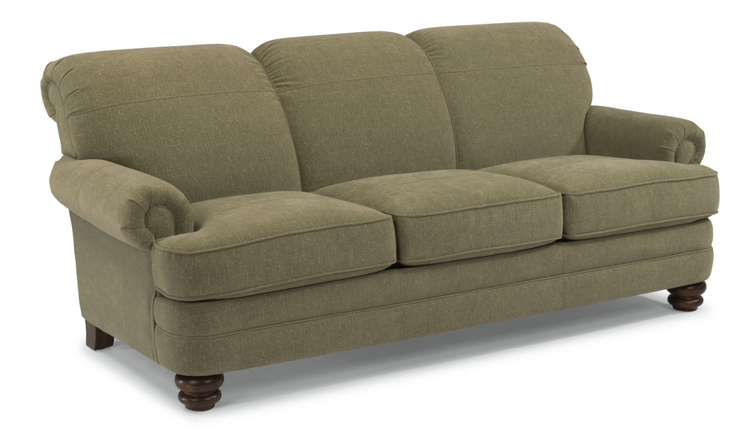 Flexsteel B3790-31 Bay Bridge  Leather Sofa  Green