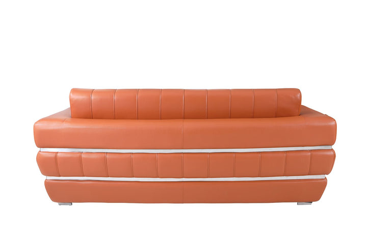 DivanItalia 904 2-Piece Sofa Set in Top-Grain Italian Leather - Camel