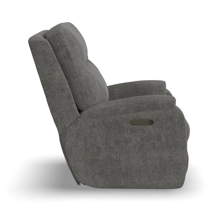 Penn Power Rocking Recliner With Power Headrest &amp; Lumbar Dark Gray