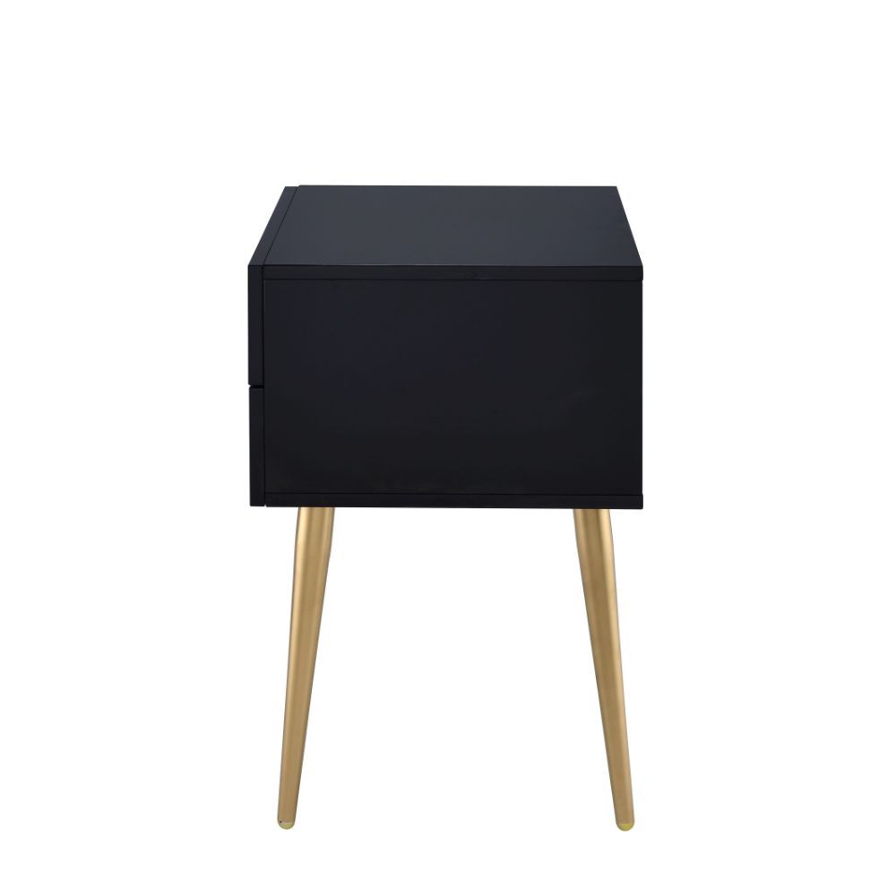 Denvor - End Table - Black & Gold