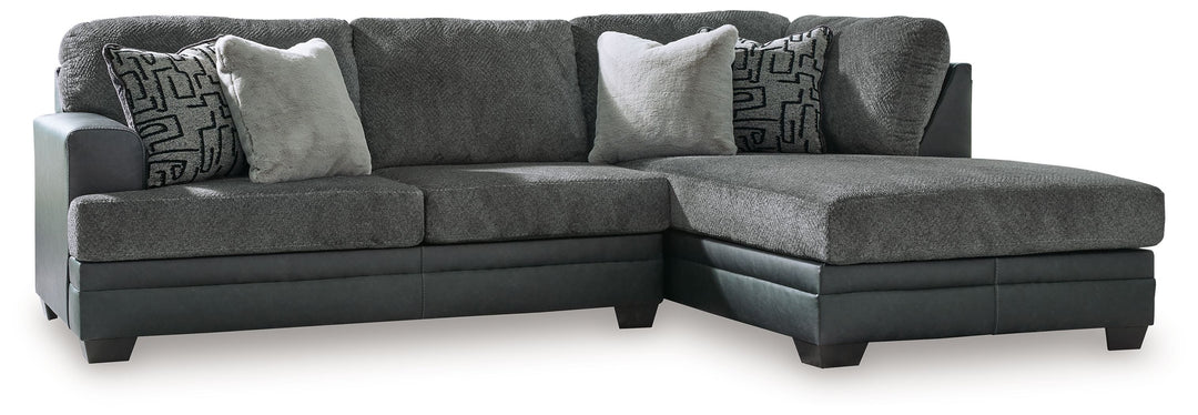 Brixley Pier - 2-Piece Sectional With Raf Corner Chaise - Graphite by Ashley Furniture product image