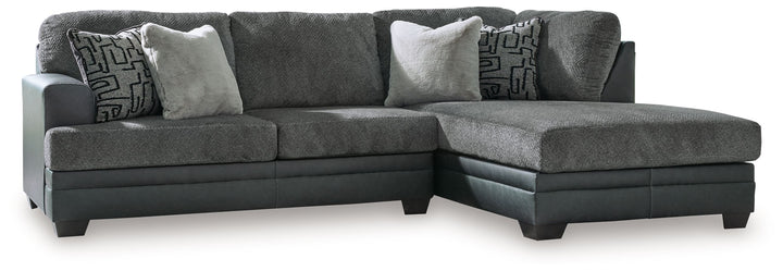 Brixley Pier - 2-Piece Sectional With Raf Corner Chaise - Graphite by Ashley Furniture product image