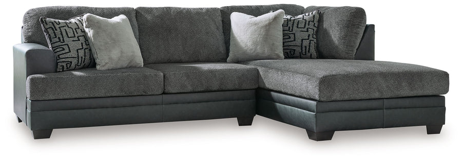 Brixley Pier - 2-Piece Sectional With Raf Corner Chaise - Graphite by Ashley Furniture product image