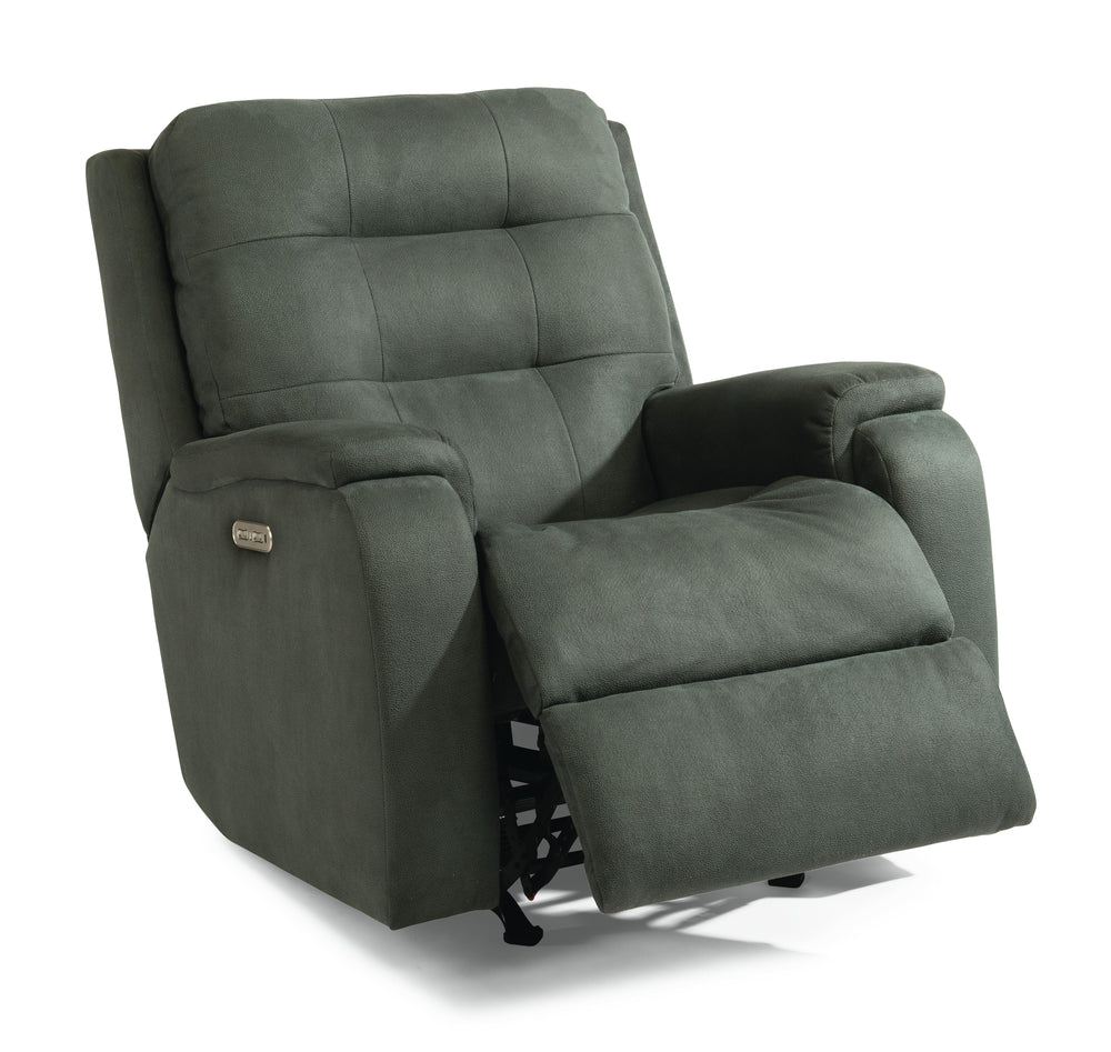 Arlo Power Rocking Recliner With Power Headrest Dark Gray