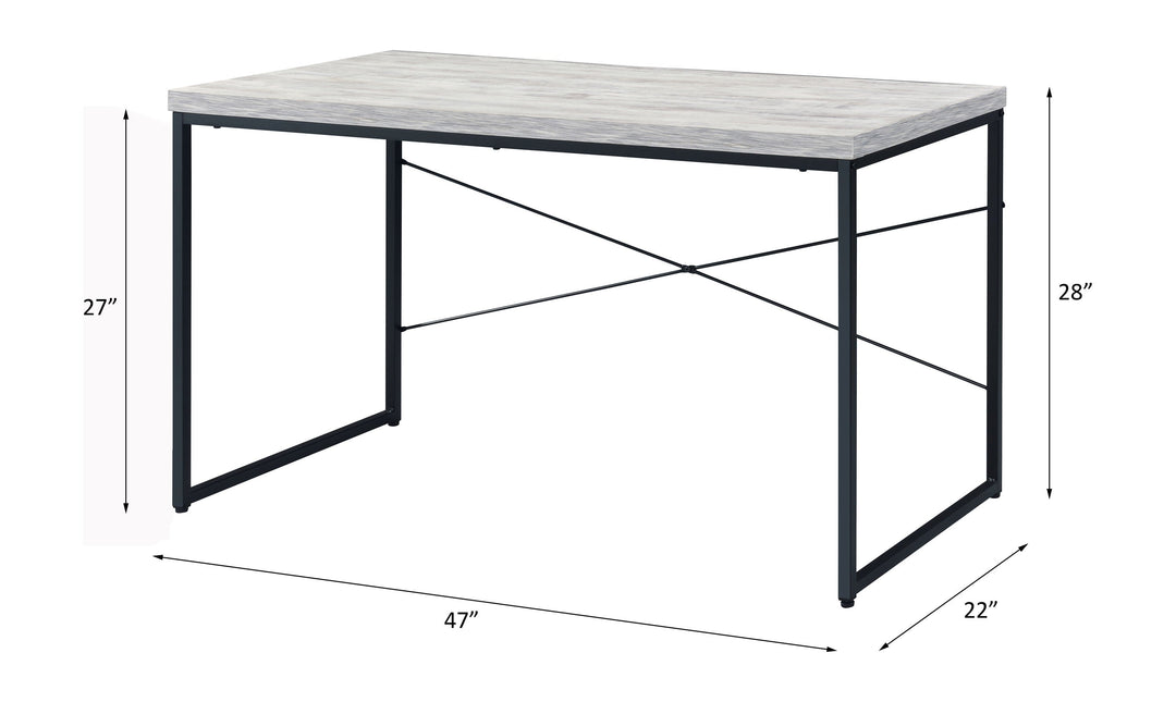 Jurgen - Writing Desk - Antique White & Black