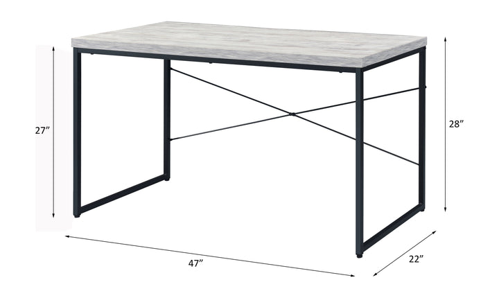 Jurgen - Writing Desk - Antique White & Black