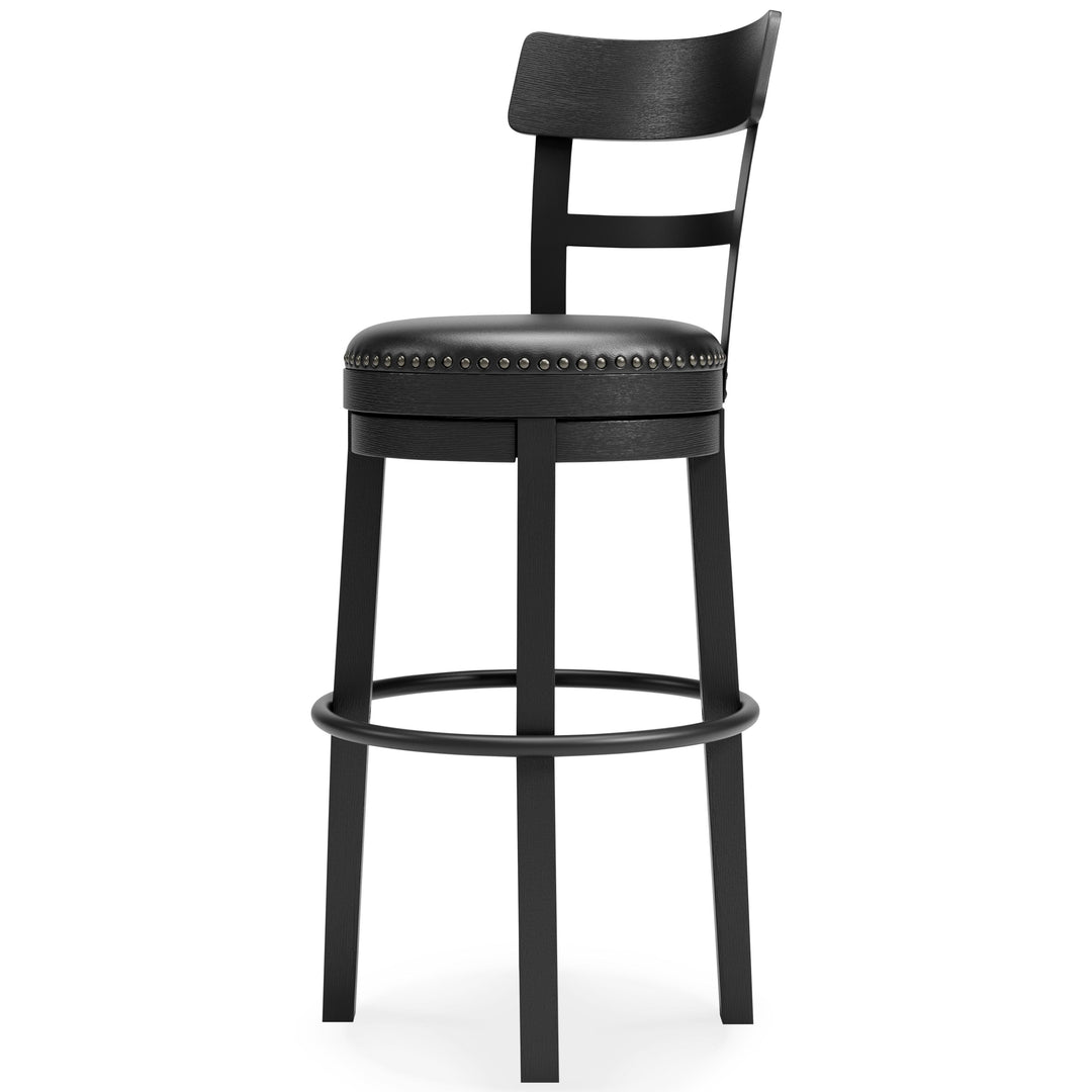 Valebeck - Tall UPH Swivel Barstool - Black