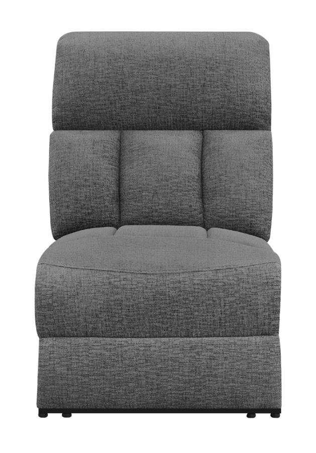 Coaster Furniture Bahrain - Upholstered Armless Power Recliner - Charcoal