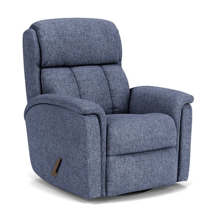 Luna Swivel Gliding Recliner Blue