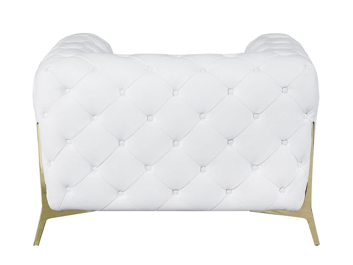 DivanItalia 970 Chair in Top-Grain Italian Leather - White