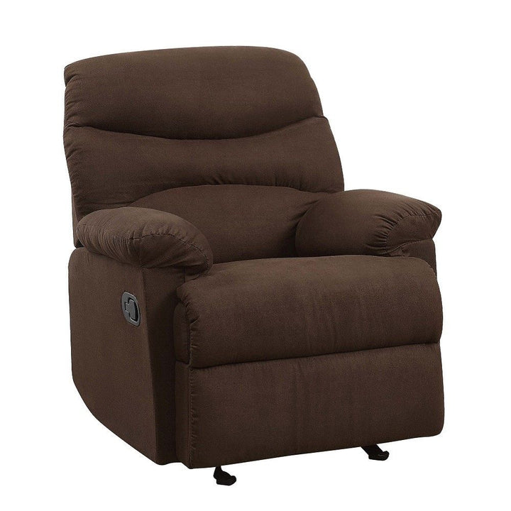 Arcadia - Motion Glider Recliner - Chocolate Microfiber