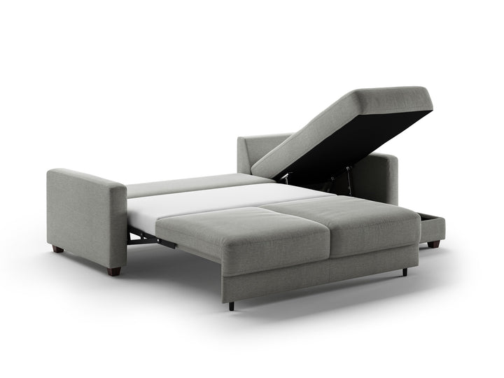 Luonto Hampton studio - Hampton Queen-Loveseat-Chaise Rodeo-104 104-6 Walnut Open Angle