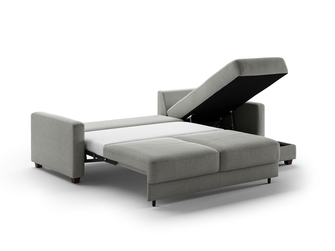 Luonto Hampton studio - Hampton Queen-Loveseat-Chaise Rodeo-104 104-6 Walnut Open Angle
