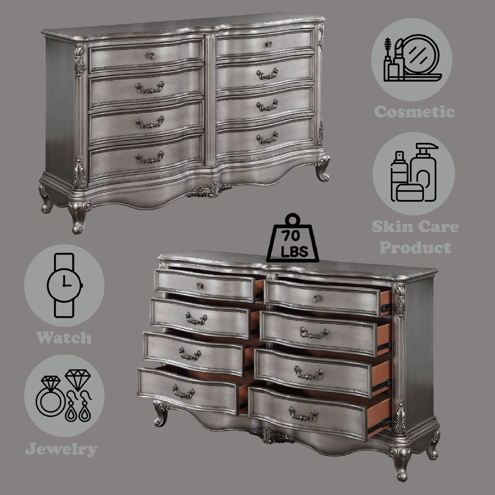 Ariadne - Dresser - Antique Platinum
