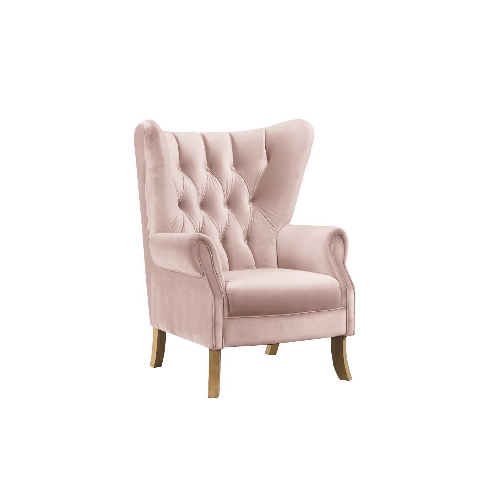 Adonis - Accent Chair - Blush Pink Velvet