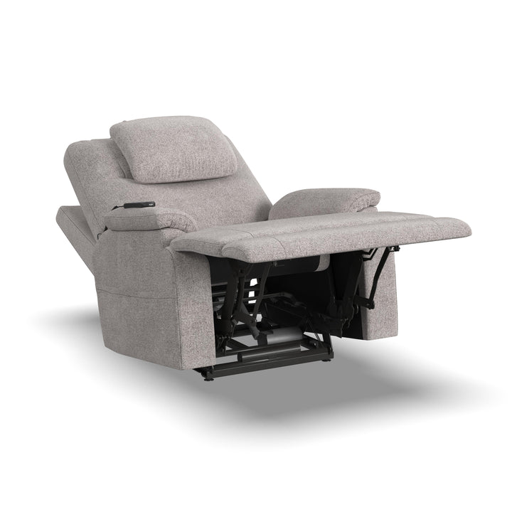 Zecliner Model 2 Petite Fabric Power Sleep Recliner with Power Headrest &amp; Lumbar in Dove
