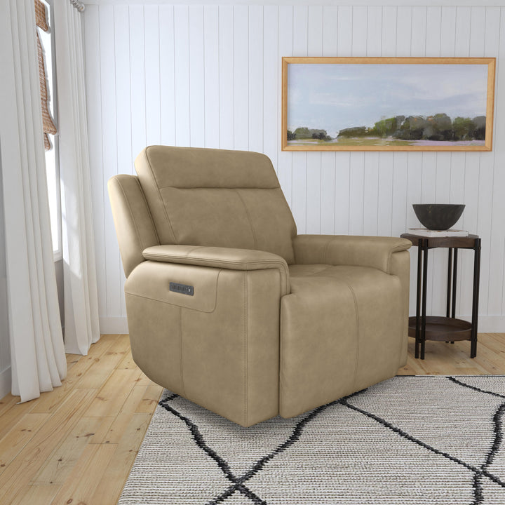 Odell Power Recliner With Power Headrest &amp; Lumbar Stone