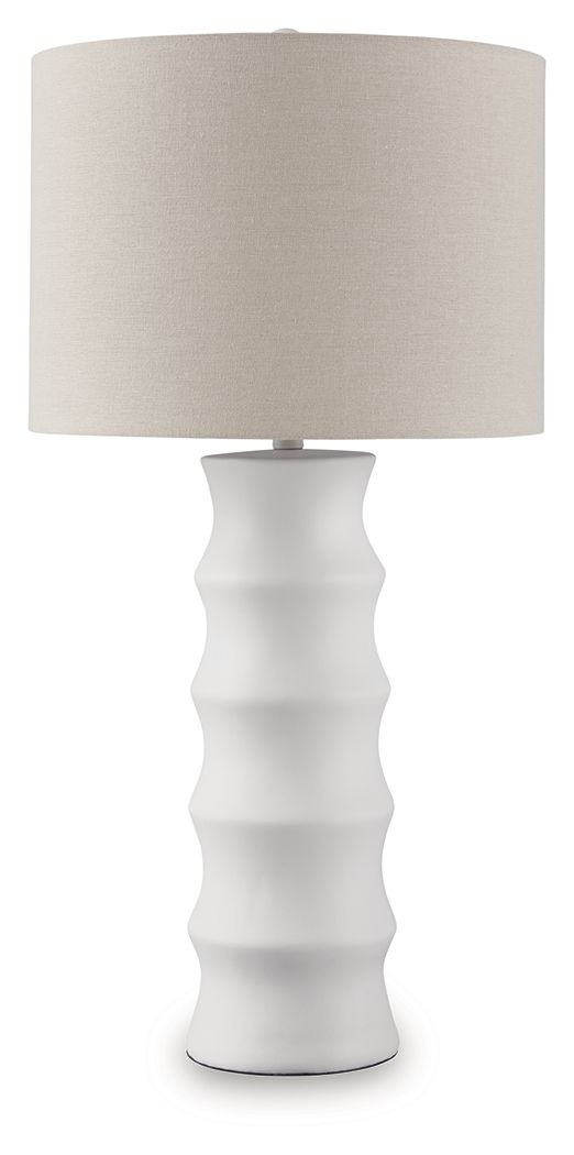 Veraleigh - Poly Table Lamp - White by Ashley Furniture product image