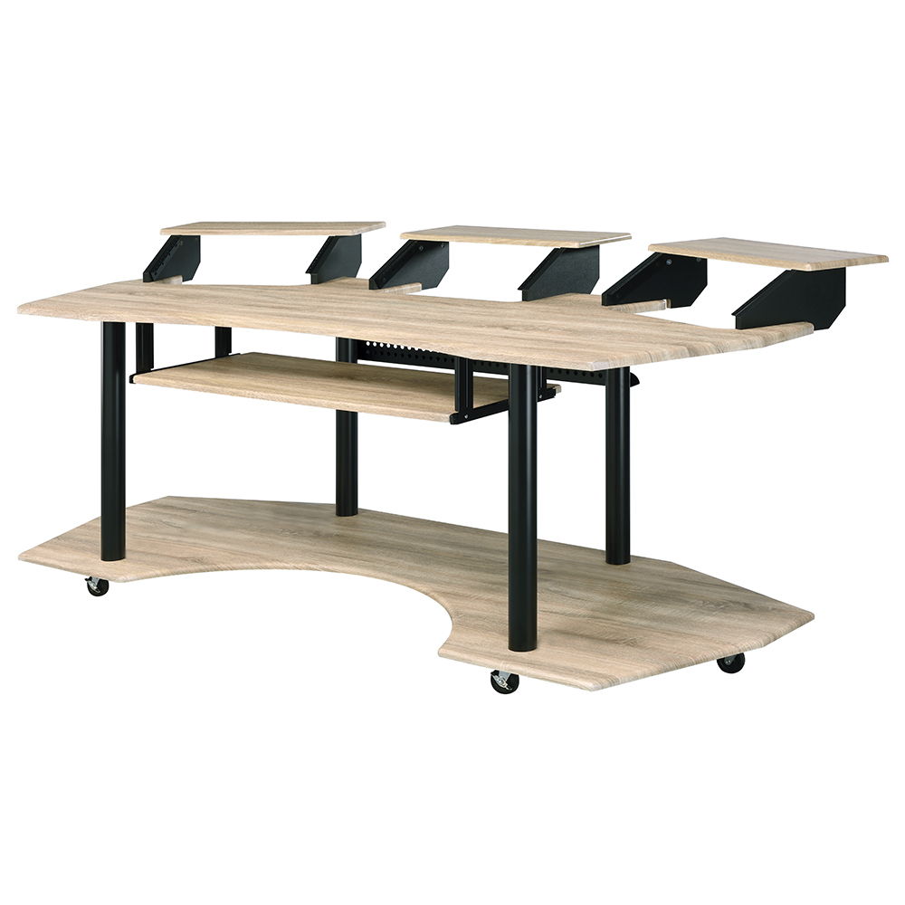 Eleazar - 83" Music Studio Desk - Natural Oak