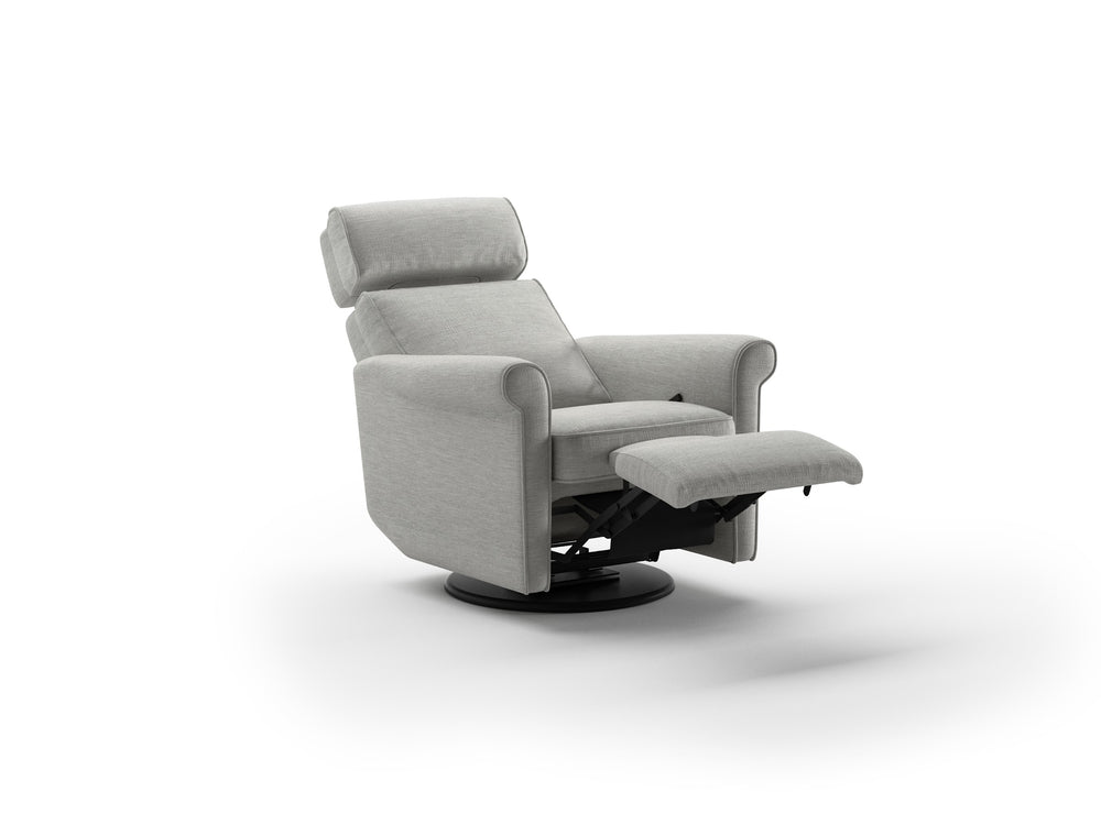 Luonto Rolled studio - Rolled-Recliner Manual Oliver-173 Open Angle