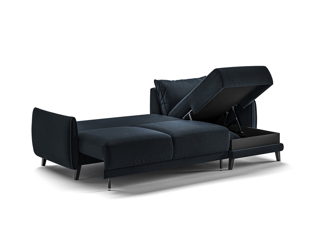 Luonto Dolphin studio - Dolphin Sectional-Chaise-RX Glamour-13 133-20 Black Open Angle