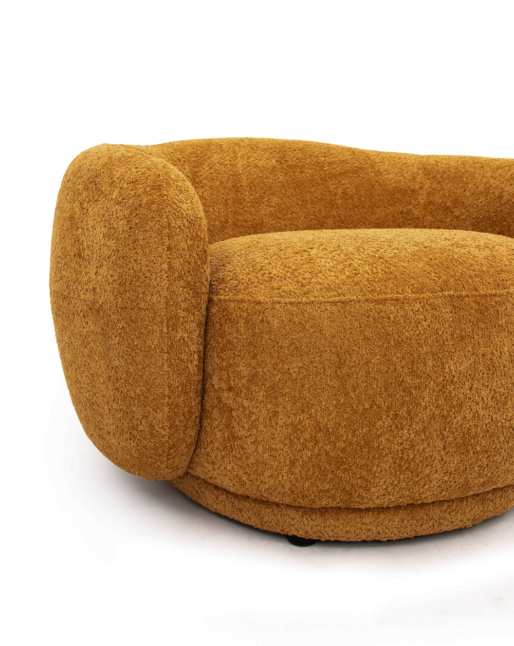 Andrew - Modern Orange Fabric Swivel Accent Chair