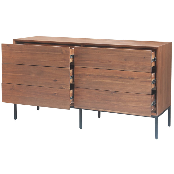 Hathaway Dresser 6 Drawers - Newton Brown - view 5