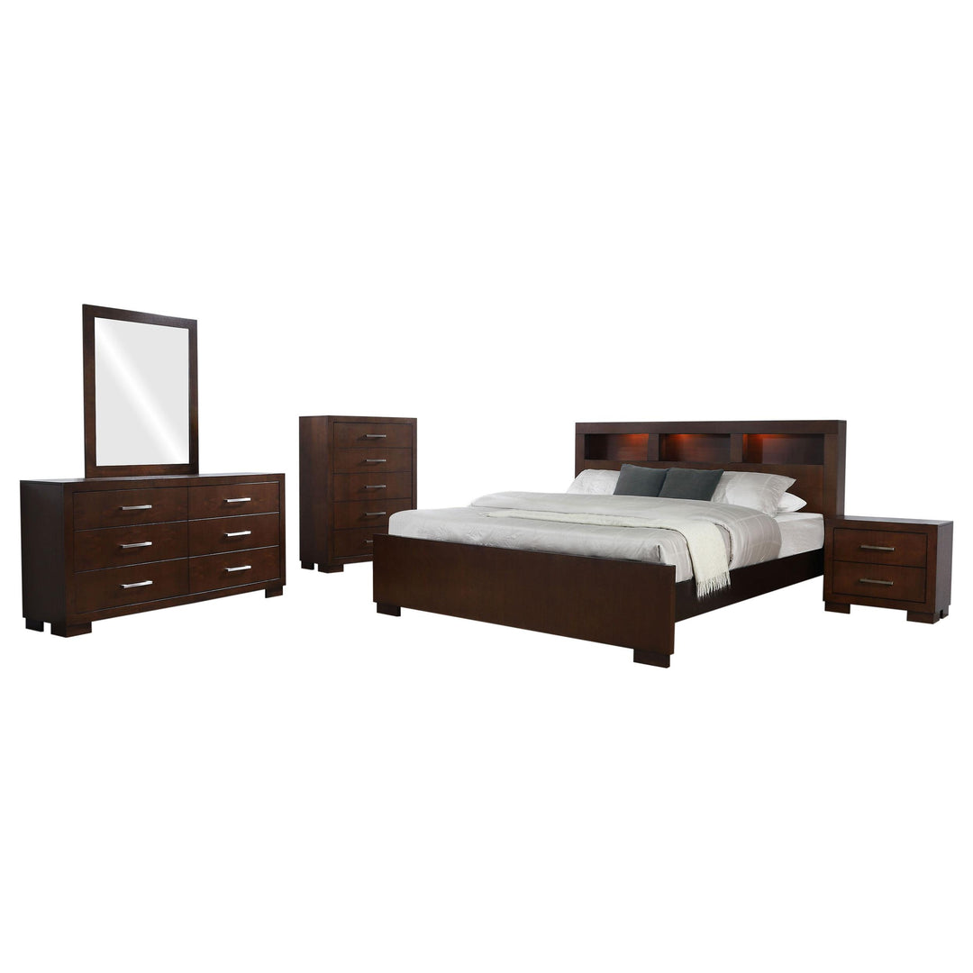 Coaster Furniture 200719KE-S5 Jessica 5-Piece Eastern King Bedroom Set Cappuccino
