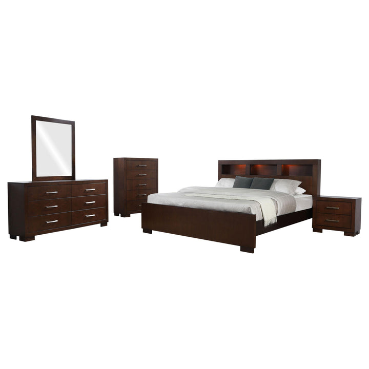 Coaster Furniture 200719KE-S5 Jessica 5-Piece Eastern King Bedroom Set Cappuccino