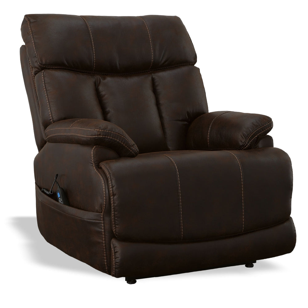 Clive Fabric Power Lift Recliner with Power Headrest & Lumbar in Clove