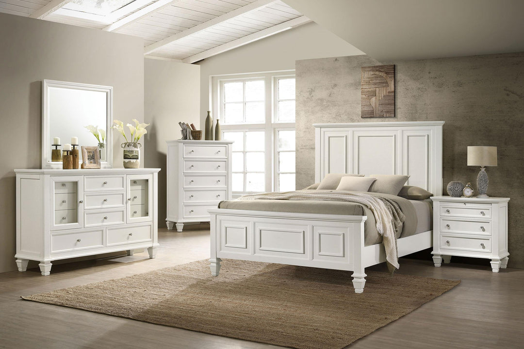 Coaster Furniture 224731KE-S5 Lucia 5-piece Eastern King Bedroom Set Beige and White